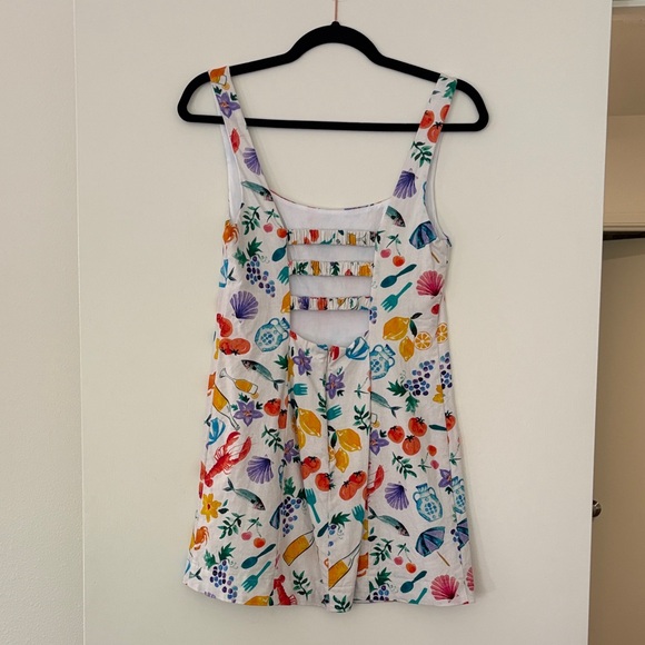 Show Me Your Mumu Steph Mini Dress Italian Picnic Linen Size Small - Picture 3 of 3